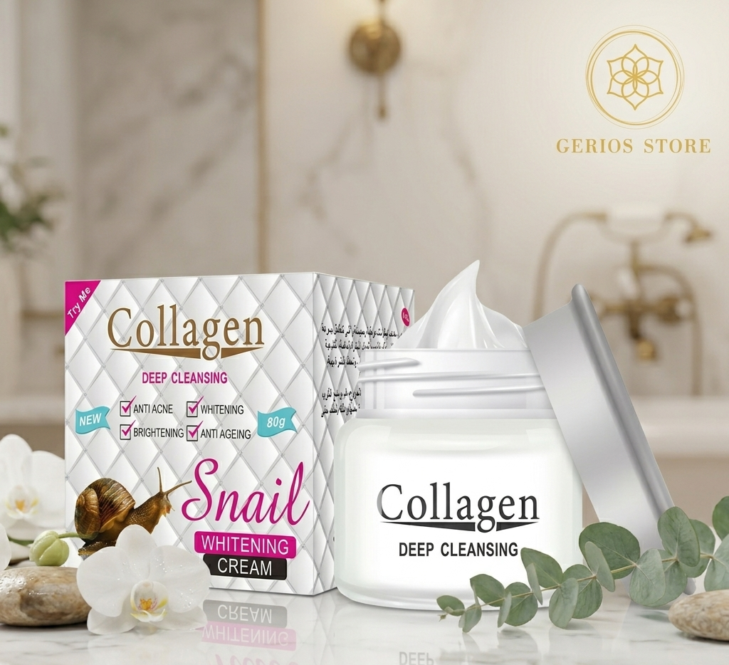 Collagen Deep Cleansing Snail Whitening Cream.